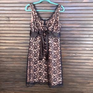 🧡 Black Lace Overlay Dress